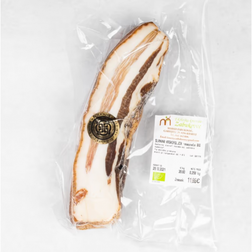 Hišna eko mesnata slanina krškopoljca Hišna eko mesnata slanina krškopoljca
