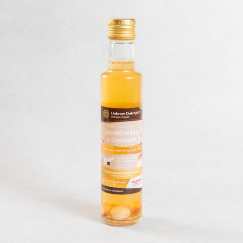 Hišni ekološki jabolčni kis s česnom (0,25 l ali 0,5 l) Hišni ekološki jabolčni kis s česnom (0,25 l ali 0,5 l)
