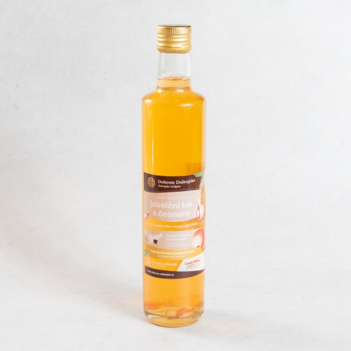 Hišni ekološki jabolčni kis s česnom (0,25 l ali 0,5 l) Hišni ekološki jabolčni kis s česnom (0,25 l ali 0,5 l)