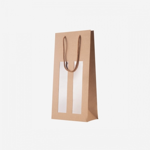 Darilna vrečka za 2 steklenici Darilna vrečka za 2 steklenici