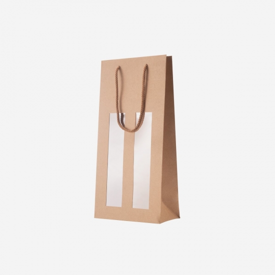 Darilna vrečka za 2 steklenici Darilna vrečka za 2 steklenici