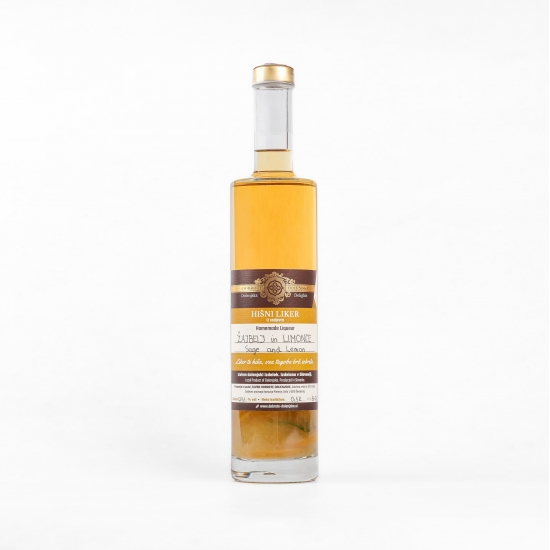 Hišni liker - žajbelj in limona (100 ml, 350 ml ali 500 ml)-Likerji
