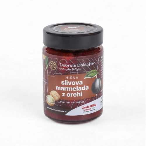 Hišna ekstra domača slivova marmelada z orehi (190 g)