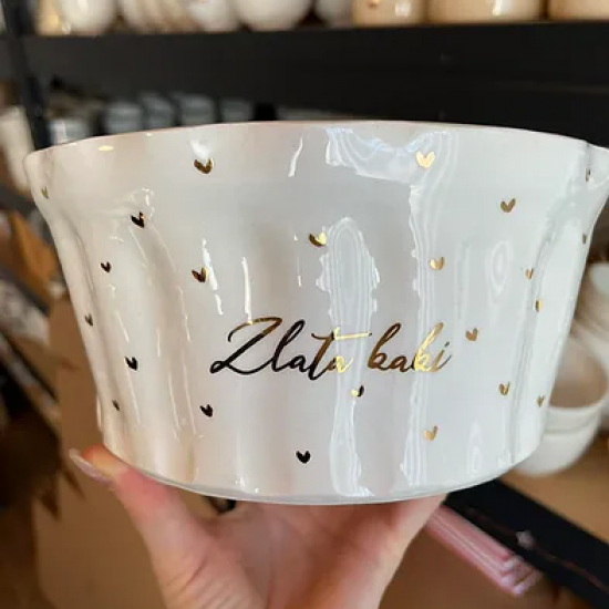Potičnica z zlatim potiskom - različni motivi-