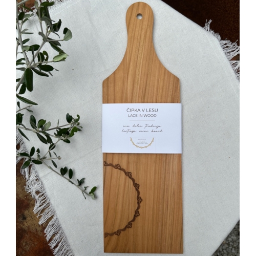 Lesena dilca s čipko (oreh, javor, češnja)