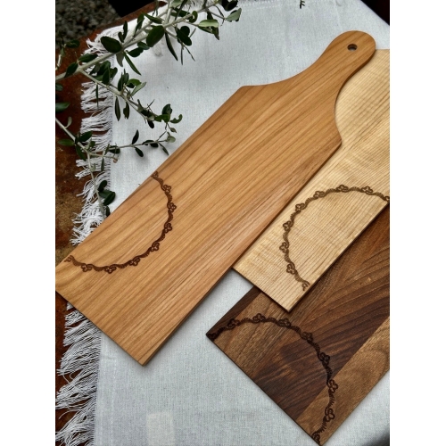 Lesena dilca s čipko SET 3 desk (oreh, javor, češnja)