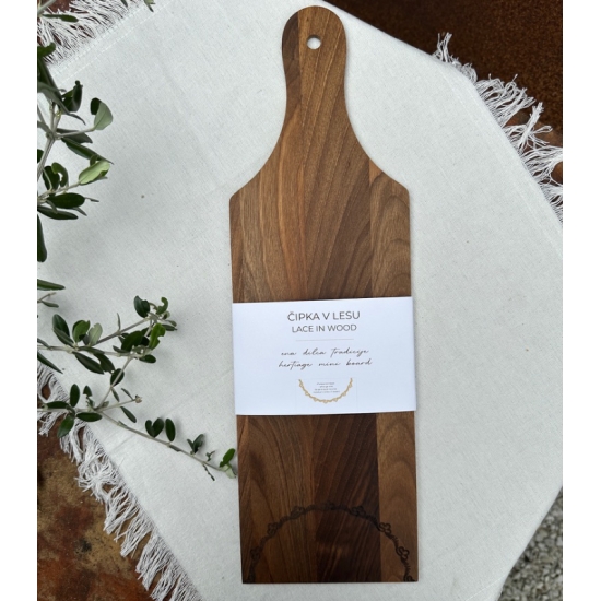 Lesena dilca s čipko (oreh, javor, češnja)