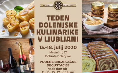 Teden dolenjske kulinarike v Ljubljani 2020