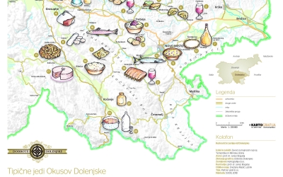 Okusi Dolenjske - prvi regionalni kulinarični zemljevid v Sloveniji